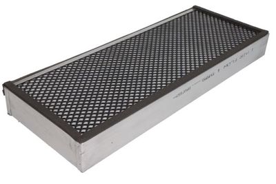 Cabinefilter 465x179x53, met actieve kool, voor bestrijdingsmiddelen past: VALTRA M 120, M 130, M 150, T 120, T 130, T 132 DIRECT, T 132 VERSU, T 133 HITECH, T 140, T 151E HITECH, T 153 HITECH