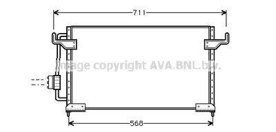 Конденсатор, кондиционер AVA QUALITY COOLING CN5085 для CITROËN XM