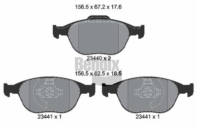 SET PLACUTE FRANA FRANA DISC BENDIX Braking BPD1198