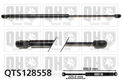 Газовая пружина, крышка багажник QUINTON HAZELL QTS128558 для RENAULT ESPACE