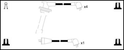 Комплект проводов зажигания LEMARK HOES981 для HONDA PRELUDE