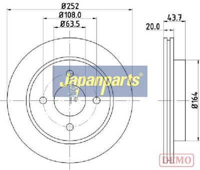 JAPANPARTS Stabdžių diskas