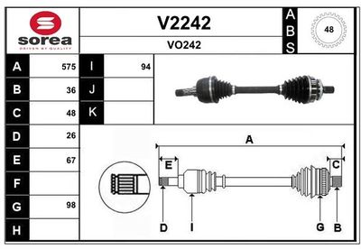 ANTRIEBSWELLE SNRA V2242