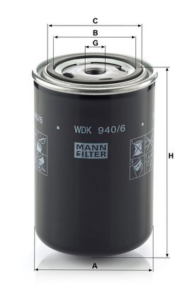 Brandstoffilter (geschroefd) 144x93x62 M16x1,5mm past: DEUTZ