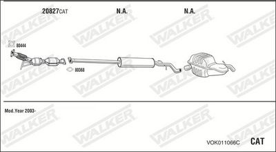 Изпускателна система WALKER VOK011066C