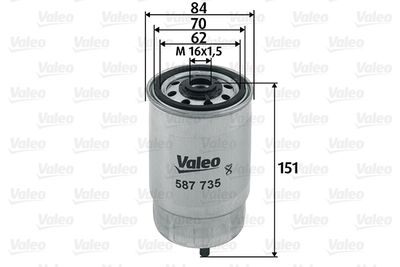 Топливный фильтр VALEO 587735 для KIA VENGA