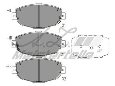 комплект спирачно феродо, дискови спирачки A.Z. Meisterteile AZMT-44-022-2475