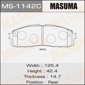 Комплект тормозных колодок MASUMA MS-1142 для TOYOTA SUPRA