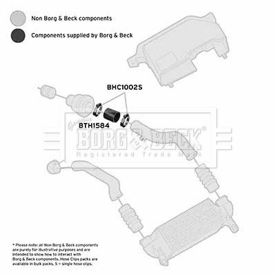 Charge Air Hose Borg & Beck BTH1584