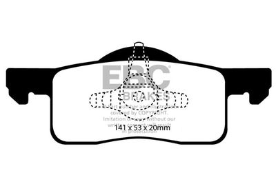 Комплект тормозных колодок, дисковый тормоз EBC Brakes DP41652R для LINCOLN NAVIGATOR
