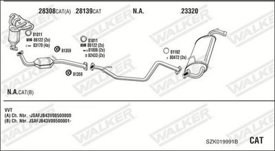 SISTEM DE ESAPAMENT WALKER SZK019991B