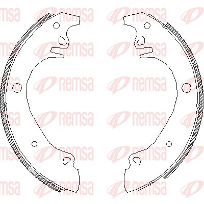 REMSA 4070.01 Ремкомплект барабанных колодок  для PEUGEOT 604 (Пежо 604)
