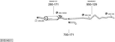 SISTEM DE ESAPAMENT BOSAL SYS14511