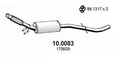 ASSO 10.0083 Катализатор  для CITROËN C5 II Break (RE_) 1.6 HDi (RE8HZB)