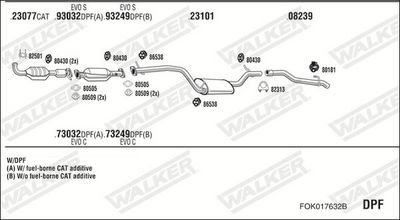 Изпускателна система WALKER FOK017632B