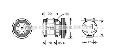 AVA QUALITY COOLING HDAK019 Компрессор кондиционера  для ROVER 600 (Ровер 600)