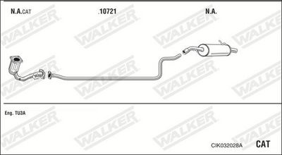 Изпускателна система WALKER CIK032028A
