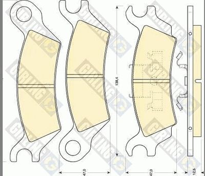 Комплект тормозных колодок, дисковый тормоз GIRLING 6102909 для MAZDA 929