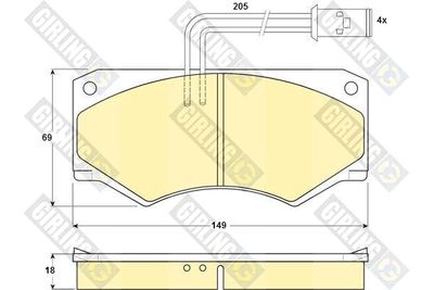 GIRLING 6103909 Тормозные колодки и сигнализаторы для IVECO DAILY I c бортовой платформой/ходовая часть 45-10 (10331211, 10331212, 10331217, 10331304, 10331311,... GIRLING 6103909 Тормозные колодки и сигнализаторы для IVECO DAILY I c бортовой платформой/ходовая часть 45-10 (10331211, 10331212, 10331217, 10331304, 10331311,...