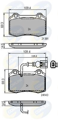 COMLINE CBP11737 Тормозные колодки и сигнализаторы  для SEAT LEON (Сеат Леон)