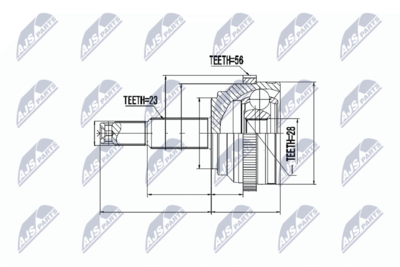 Zestaw przegubu, wał napędowy NTY NPZ-CH-000