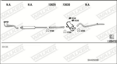 Изпускателна система WALKER SA42503B