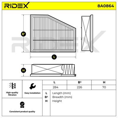 въздушен филтър RIDEX