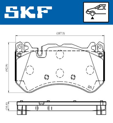 Brake Pad Set, disc brake VKBP 80643 E