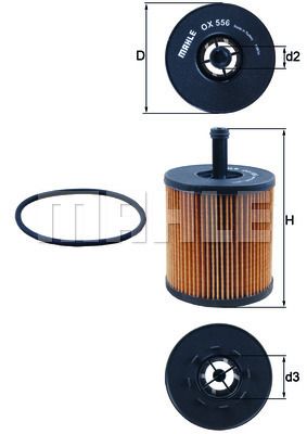 KNECHT OX 556D Масляный фильтр для VW PHAETON (3D1, 3D2, 3D3, 3D4, 3D6, 3D7, 3D8, 3D9)