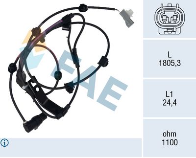 Czujnik, prędkość obrotowa koła FAE 78734
