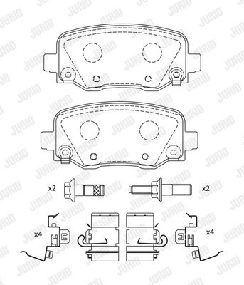 BREMSBELAGSATZ SCHEIBENBREMSE JURID 574045J 1