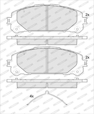 BREMSBELAGSATZ SCHEIBENBREMSE FERODO FDB5464 1