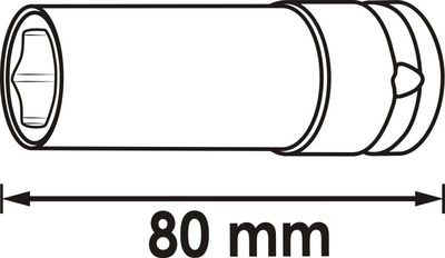 Vigor V4309 Nástrčná hlavice pro rázový utahovák Mercedes-Benz 1/2"