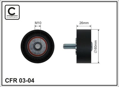 Deflection/Guide Pulley, V-ribbed belt 03-04