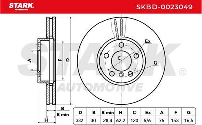 спирачен диск STARK SKBD-0023049