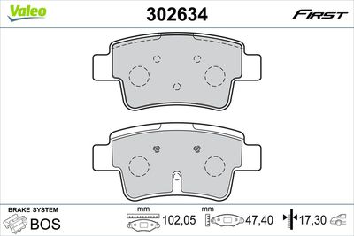 Brake Pad Set, disc brake 302634