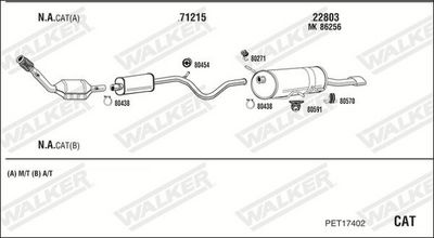 ABGASANLAGE WALKER PET17402