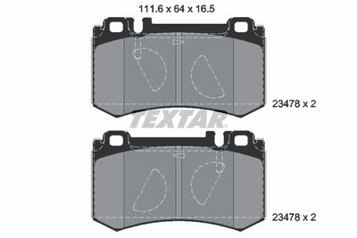 Комплект тормозных колодок, дисковый тормоз TEXTAR 2347801 для MERCEDES-BENZ SLR