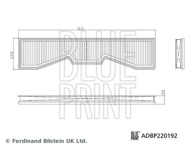 BLUE PRINT Air Filter ADBP220192