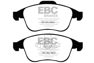 Комплект тормозных колодок, дисковый тормоз EBC Brakes DP21993 для RENAULT LAGUNA
