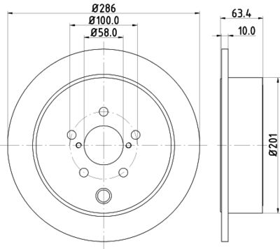 Тормозной диск HELLA 8DD 355 116-421 для SUBARU FORESTER