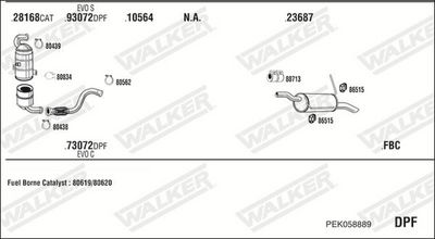 Изпускателна система WALKER PEK058889
