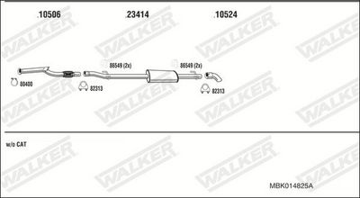 SISTEM DE ESAPAMENT WALKER MBK014825A