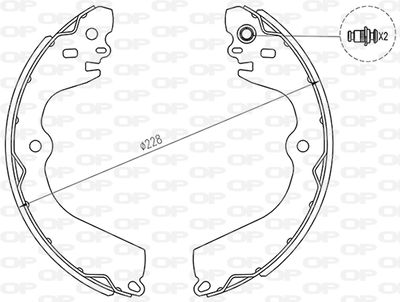 Комплект тормозных колодок OPEN PARTS BSA2266.00 для NISSAN NV200