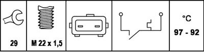 COMUTATOR TEMPERATURA VENTILATOR RADIATOR HELLA 6ZT007801051 1