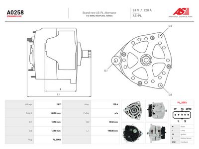 Alternátor AS-PL A0258