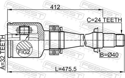 Joint Kit, drive shaft 0111-CDT220RH