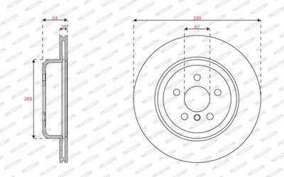BREMSSCHEIBE FERODO DDF3042RC1 1