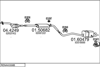 SISTEM DE ESAPAMENT MTS RENA40308B028380