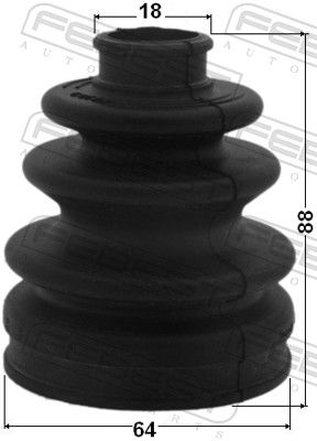 Bellow, drive shaft 0115-MHU38R